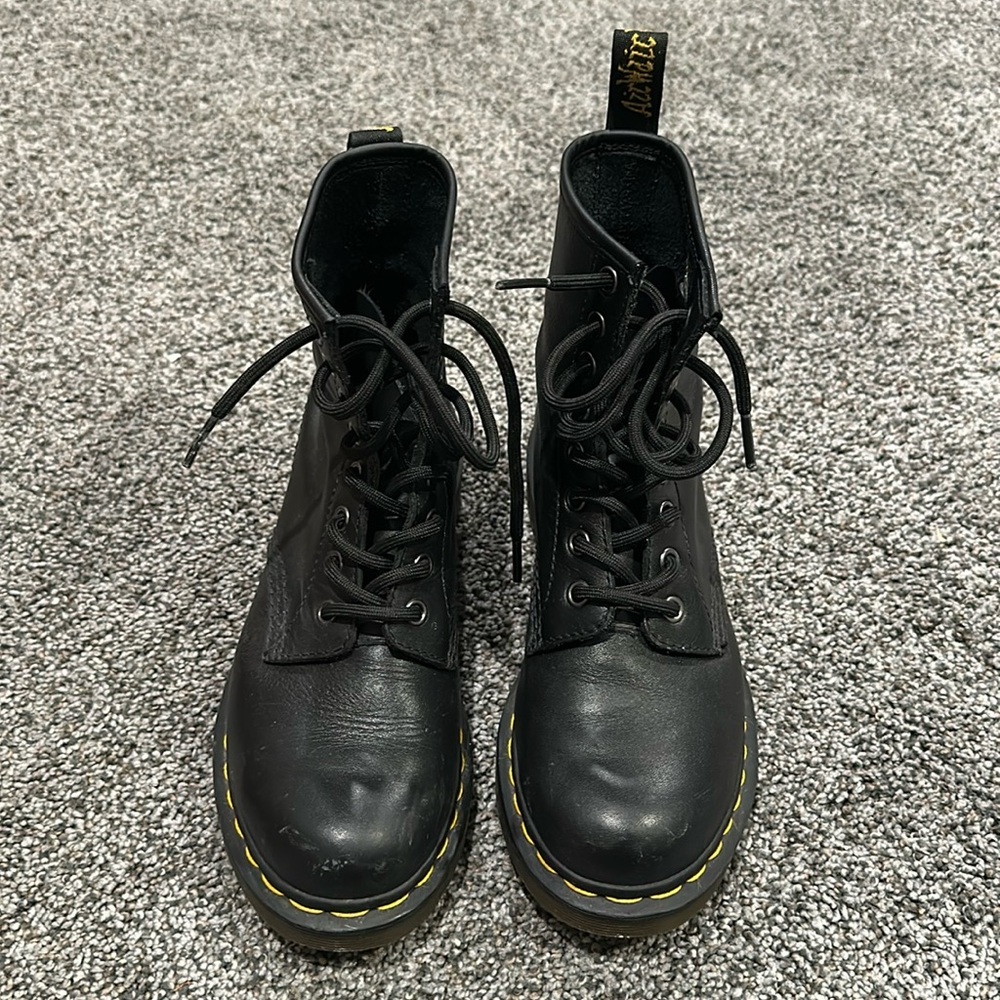 Black doc marten boots. Size 6. Good condition, some marks on toes.